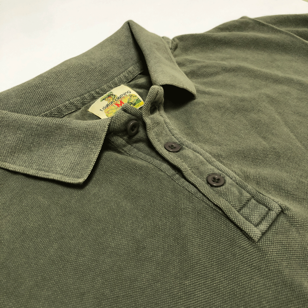 100% Cotton Stone Washed Polo by TDalton Clothing